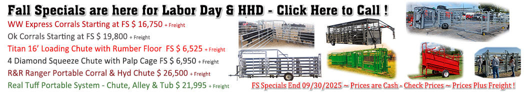 Fall Specials are here for Labor Day & HHD !
